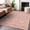 Piper Looms Mayfield Geometric AMF731 Salmon Machine Washable Area Rug Lifestyle Image Feature