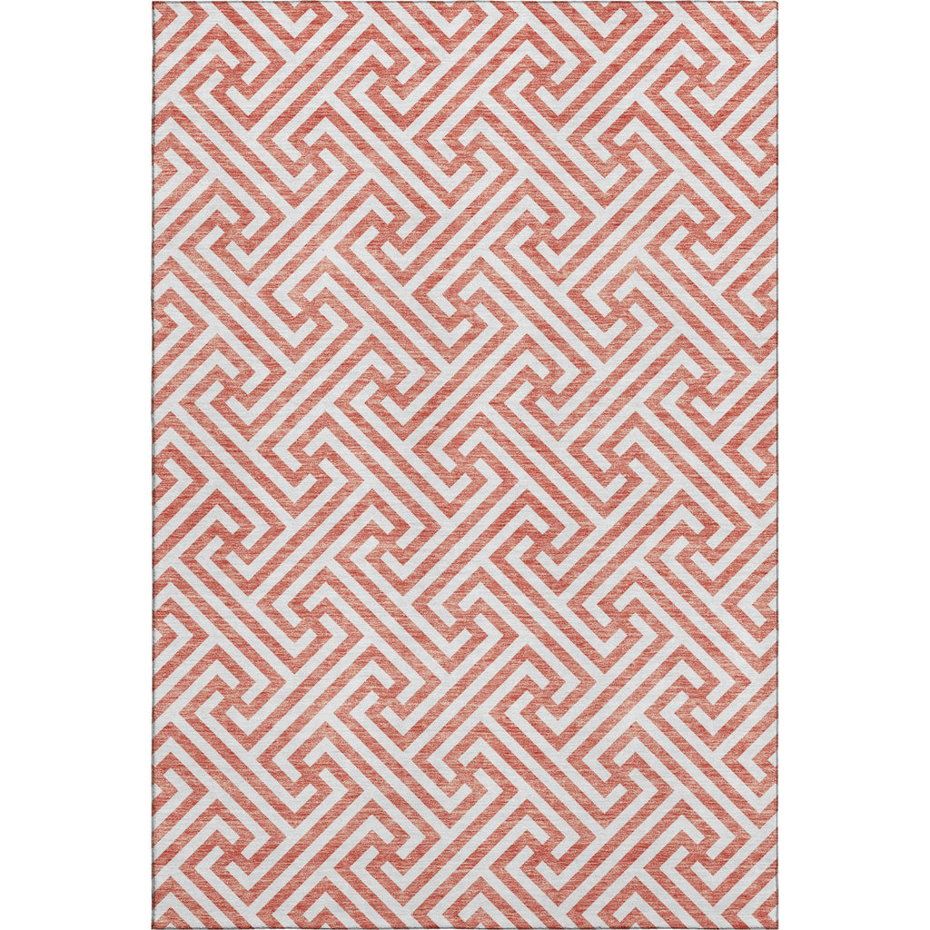 Piper Looms Mayfield Geometric AMF731 Salmon Machine Washable Area Rug main image