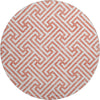 Piper Looms Mayfield Geometric AMF731 Salmon Machine Washable Area Rug Round Main Image