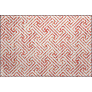 Piper Looms Mayfield Geometric AMF731 Salmon Machine Washable Area Rug Scatter Main Image