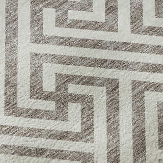Piper Looms Mayfield Geometric AMF731 Taupe Machine Washable Area Rug Swatch Image