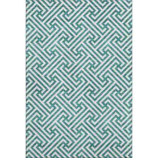 Piper Looms Mayfield Geometric AMF731 Teal Machine Washable Area Rug main image