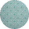Piper Looms Mayfield Geometric AMF731 Teal Machine Washable Area Rug Round Main Image