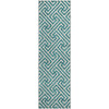 Piper Looms Mayfield Geometric AMF731 Teal Machine Washable Area Rug Runner Main Image