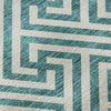 Piper Looms Mayfield Geometric AMF731 Teal Machine Washable Area Rug Swatch Image