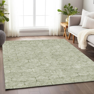 Piper Looms Mayfield Geometric AMF732 Aloe Machine Washable Area Rug Lifestyle Image Feature
