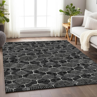 Piper Looms Mayfield Geometric AMF732 Black Machine Washable Area Rug Lifestyle Image Feature