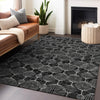 Piper Looms Mayfield Geometric AMF732 Black Machine Washable Area Rug Lifestyle Image Feature