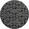 Piper Looms Mayfield Geometric AMF732 Black Machine Washable Area Rug Round Main Image