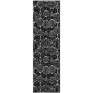 Piper Looms Mayfield Geometric AMF732 Black Machine Washable Area Rug Runner Main Image