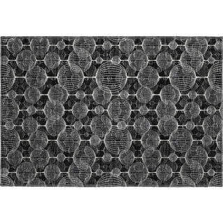 Piper Looms Mayfield Geometric AMF732 Black Machine Washable Area Rug Scatter Main Image