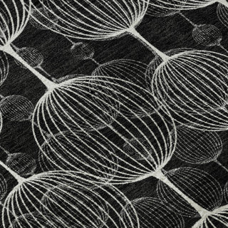 Piper Looms Mayfield Geometric AMF732 Black Machine Washable Area Rug Swatch Image