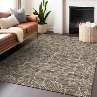 Piper Looms Mayfield Geometric AMF732 Chocolate Machine Washable Area Rug Lifestyle Image Feature