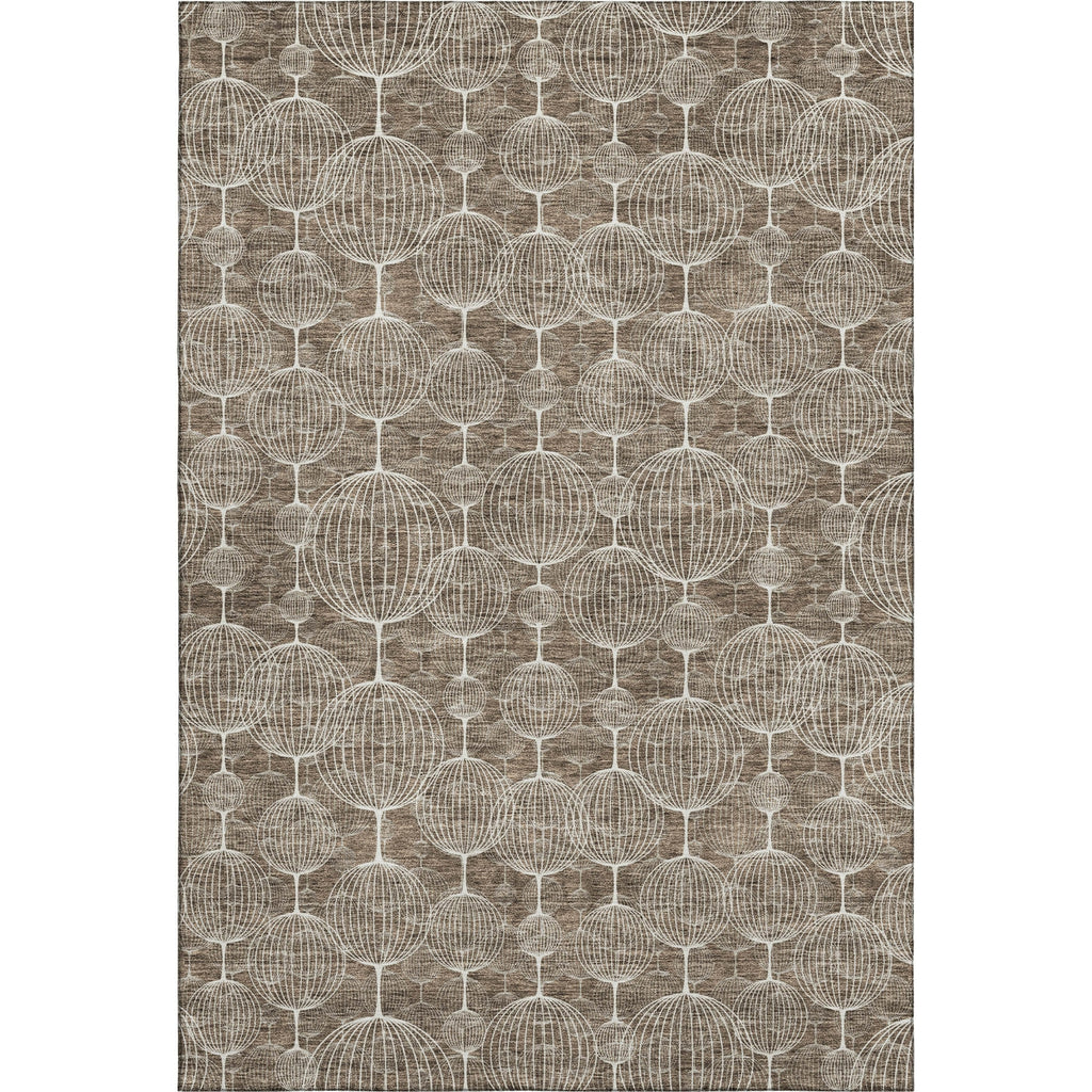 Piper Looms Mayfield Geometric AMF732 Chocolate Machine Washable Area Rug main image