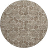 Piper Looms Mayfield Geometric AMF732 Chocolate Machine Washable Area Rug Round Main Image