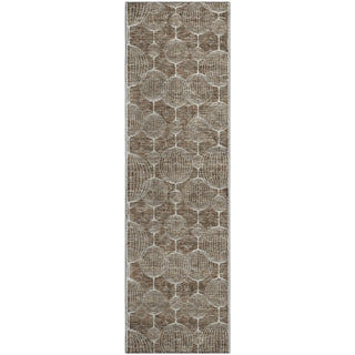 Piper Looms Mayfield Geometric AMF732 Chocolate Machine Washable Area Rug Runner Main Image
