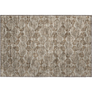 Piper Looms Mayfield Geometric AMF732 Chocolate Machine Washable Area Rug Scatter Main Image