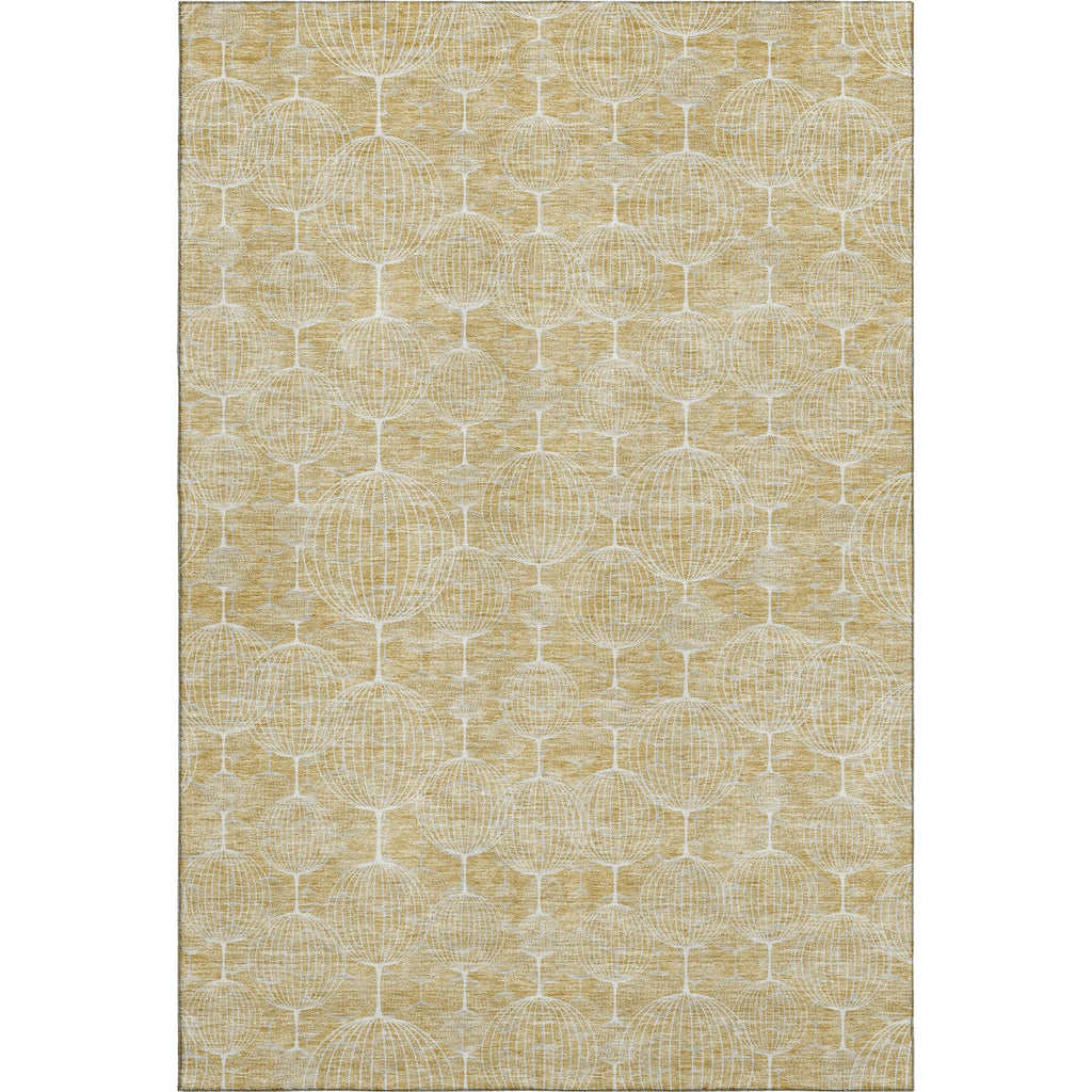 Piper Looms Mayfield Geometric AMF732 Gold Machine Washable Area Rug main image