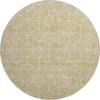 Piper Looms Mayfield Geometric AMF732 Gold Machine Washable Area Rug Round Main Image