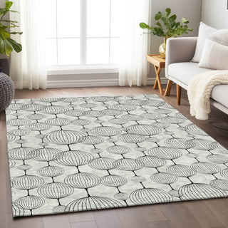 Piper Looms Mayfield Geometric AMF732 Graphite Machine Washable Area Rug Lifestyle Image Feature