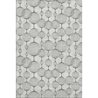 Piper Looms Mayfield Geometric AMF732 Graphite Machine Washable Area Rug main image