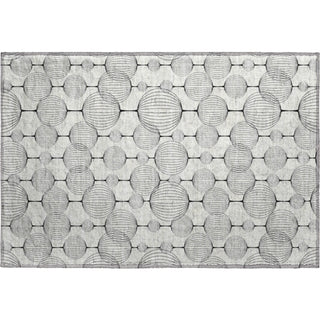 Piper Looms Mayfield Geometric AMF732 Graphite Machine Washable Area Rug Scatter Main Image