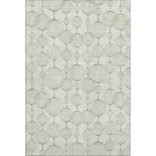 Piper Looms Mayfield Geometric AMF732 Green Machine Washable Area Rug main image