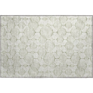 Piper Looms Mayfield Geometric AMF732 Green Machine Washable Area Rug Scatter Main Image