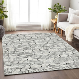 Piper Looms Mayfield Geometric AMF732 White Machine Washable Area Rug Lifestyle Image Feature