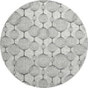 Piper Looms Mayfield Geometric AMF732 White Machine Washable Area Rug Round Main Image