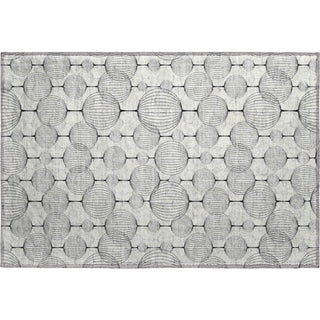 Piper Looms Mayfield Geometric AMF732 White Machine Washable Area Rug Scatter Main Image