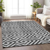 Piper Looms Mayfield Geometric AMF733 Black Machine Washable Area Rug Lifestyle Image Feature