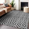 Piper Looms Mayfield Geometric AMF733 Black Machine Washable Area Rug Lifestyle Image Feature