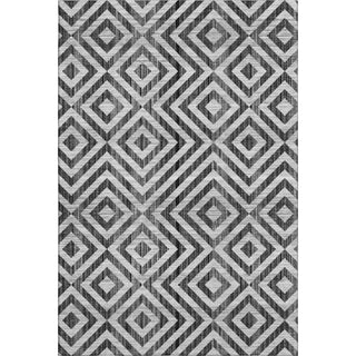 Piper Looms Mayfield Geometric AMF733 Black Machine Washable Area Rug main image
