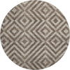 Piper Looms Mayfield Geometric AMF733 Brown Machine Washable Area Rug Round Main Image