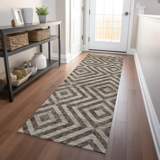 Piper Looms Mayfield Geometric AMF733 Brown Machine Washable Area Rug Runner Lifestyle Image Feature