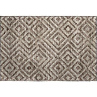 Piper Looms Mayfield Geometric AMF733 Brown Machine Washable Area Rug Scatter Main Image
