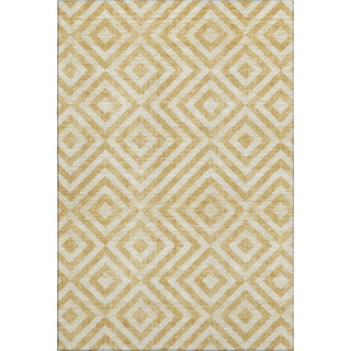 Piper Looms Mayfield Geometric AMF733 Gold Machine Washable Area Rug main image
