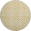 Piper Looms Mayfield Geometric AMF733 Gold Machine Washable Area Rug Round Main Image