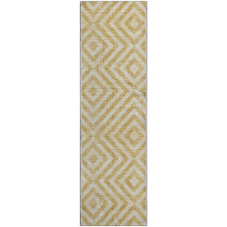 Piper Looms Mayfield Geometric AMF733 Gold Machine Washable Area Rug Runner Main Image