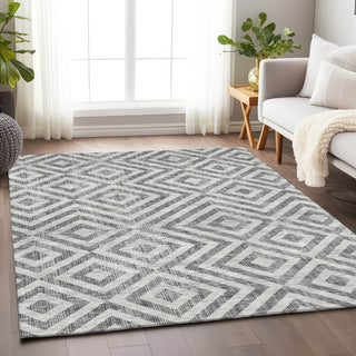 Piper Looms Mayfield Geometric AMF733 Gray Machine Washable Area Rug Lifestyle Image Feature