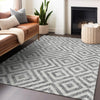 Piper Looms Mayfield Geometric AMF733 Gray Machine Washable Area Rug Lifestyle Image Feature