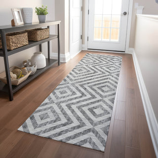 Piper Looms Mayfield Geometric AMF733 Gray Machine Washable Area Rug Runner Lifestyle Image Feature