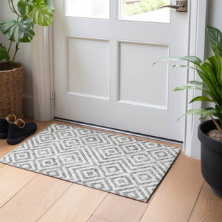 Piper Looms Mayfield Geometric AMF733 Gray Machine Washable Area Rug Scatter Lifestyle Image Feature
