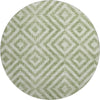 Piper Looms Mayfield Geometric AMF733 Green Machine Washable Area Rug Round Main Image