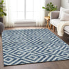 Piper Looms Mayfield Geometric AMF733 Navy Machine Washable Area Rug Lifestyle Image Feature
