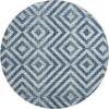 Piper Looms Mayfield Geometric AMF733 Navy Machine Washable Area Rug Round Main Image