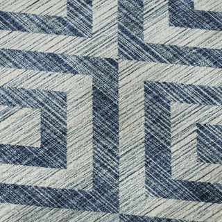 Piper Looms Mayfield Geometric AMF733 Navy Machine Washable Area Rug Swatch Image