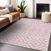 Piper Looms Mayfield Geometric AMF733 Pink Machine Washable Area Rug Lifestyle Image Feature