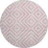 Piper Looms Mayfield Geometric AMF733 Pink Machine Washable Area Rug Round Main Image